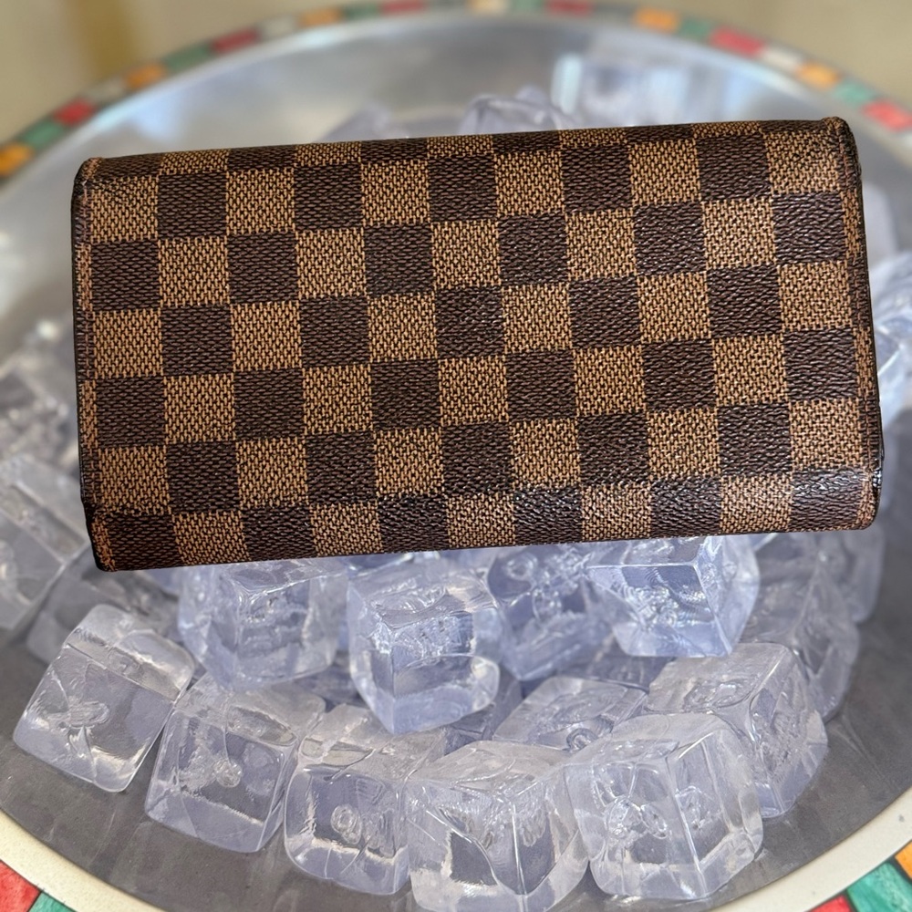 LV long wallet, damier Ebene, trifold